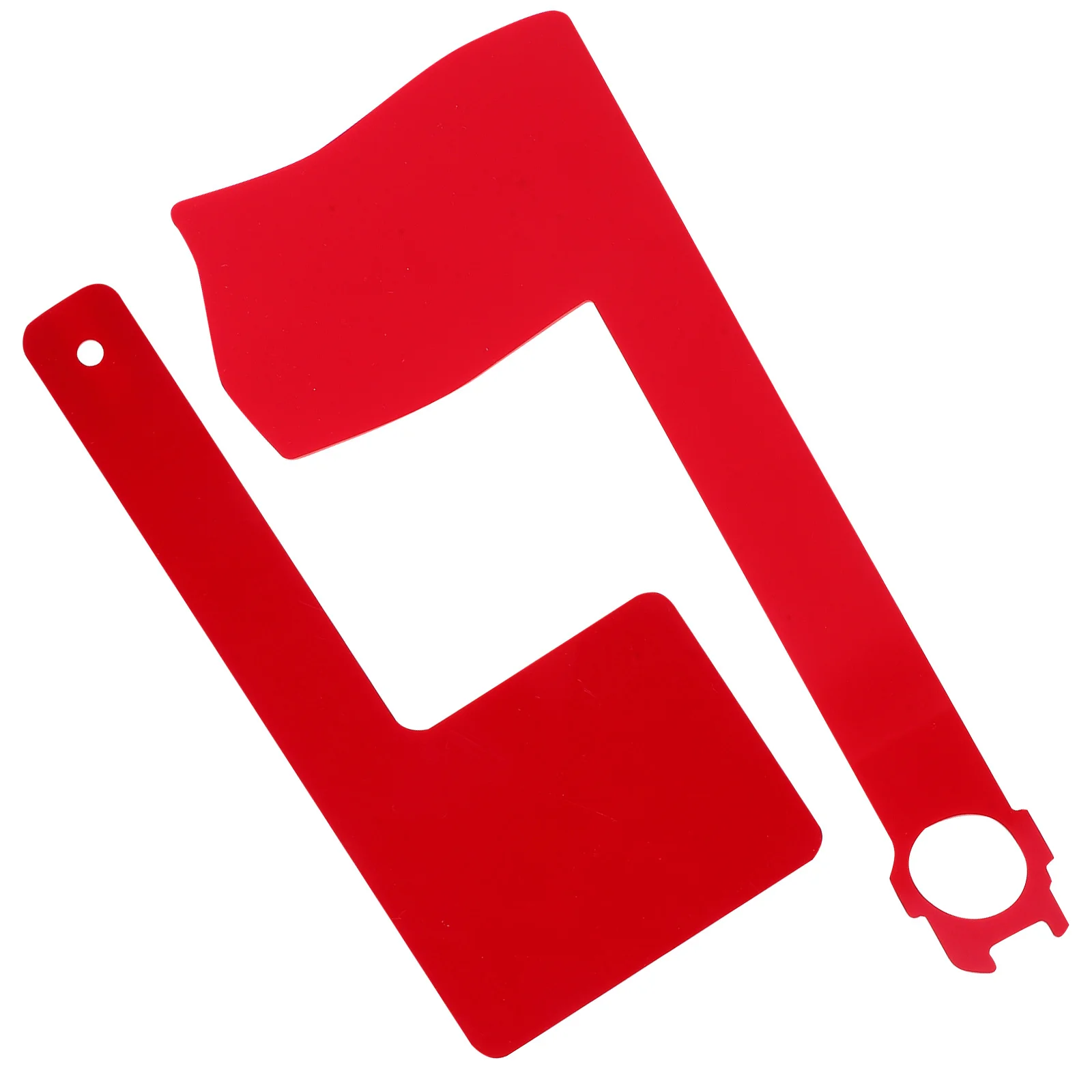 

2Pcs Red Mailbox Flag Acrylic Effortless Installation Safe Smooth Finish Universal Post Mount Red Mailbox Flag