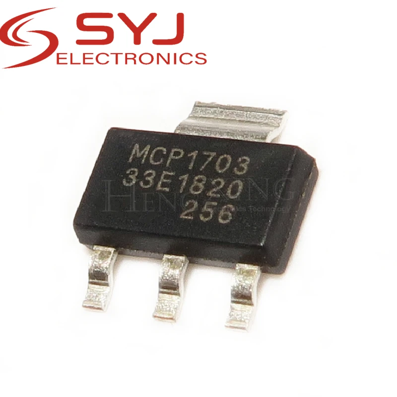 MCP1703T-3302E MCP1703T SOT-223, 10 unidades