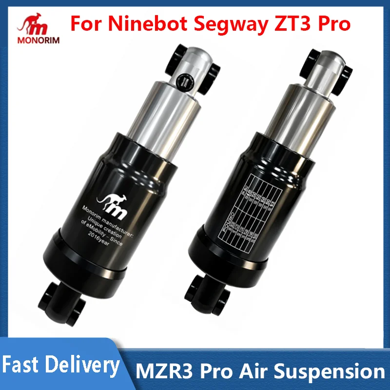Suspensión trasera neumática Monorim MZR3 Pro especializada para el scooter eléctrico Ninebot Segway ZT3 Pro con ajuste de aire.