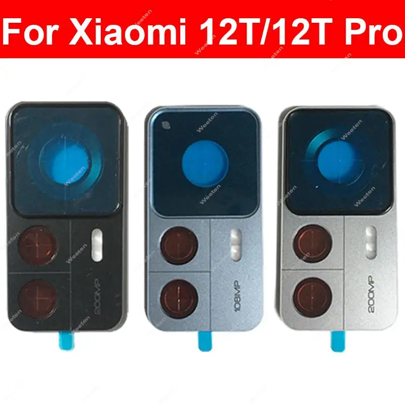 For Xiaomi Mi 12T 12T Pro Rear Main Back Camera Lens Glass Cover Frame Holder Replacement Repair Parts