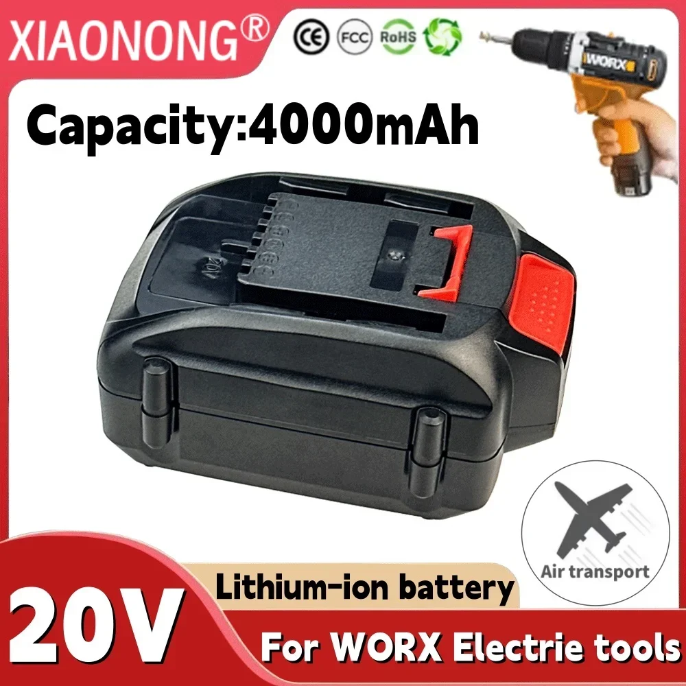 

For WORX WA3520 4000mAH Li-ion Battery New For WORX WA3525 20v Replacement For WORX WA3511 WA3512 WA3522 WA3575 Model Battery