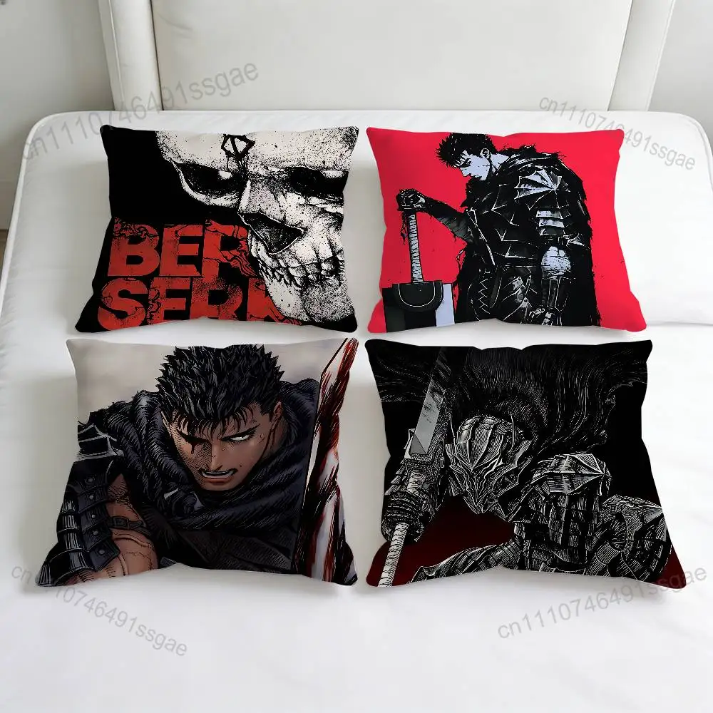 Cool B-Berserk Guts Decorative Square Pillow Cover Modern Cushion Case for Living Room Bedroom