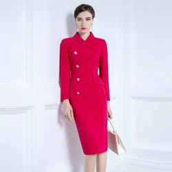 High End Formal Dress Celebrity Temperament Professional Suit Dress Women's New Slim Body In Autumn And Winter