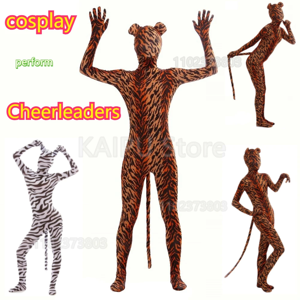 

Костюм черлидинга, костюм для шоу животных, татуировка, лайкра, эластан, колготки «все включено», подарок на Хэллоуин, униформа поддержки