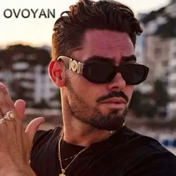 OVOYAN Cat Eye Sunglasses Men 2024 Vintage Brand Designer Sun Glasses for Men Small Frame Hip Hop Shades Gafas De Sol Hombre