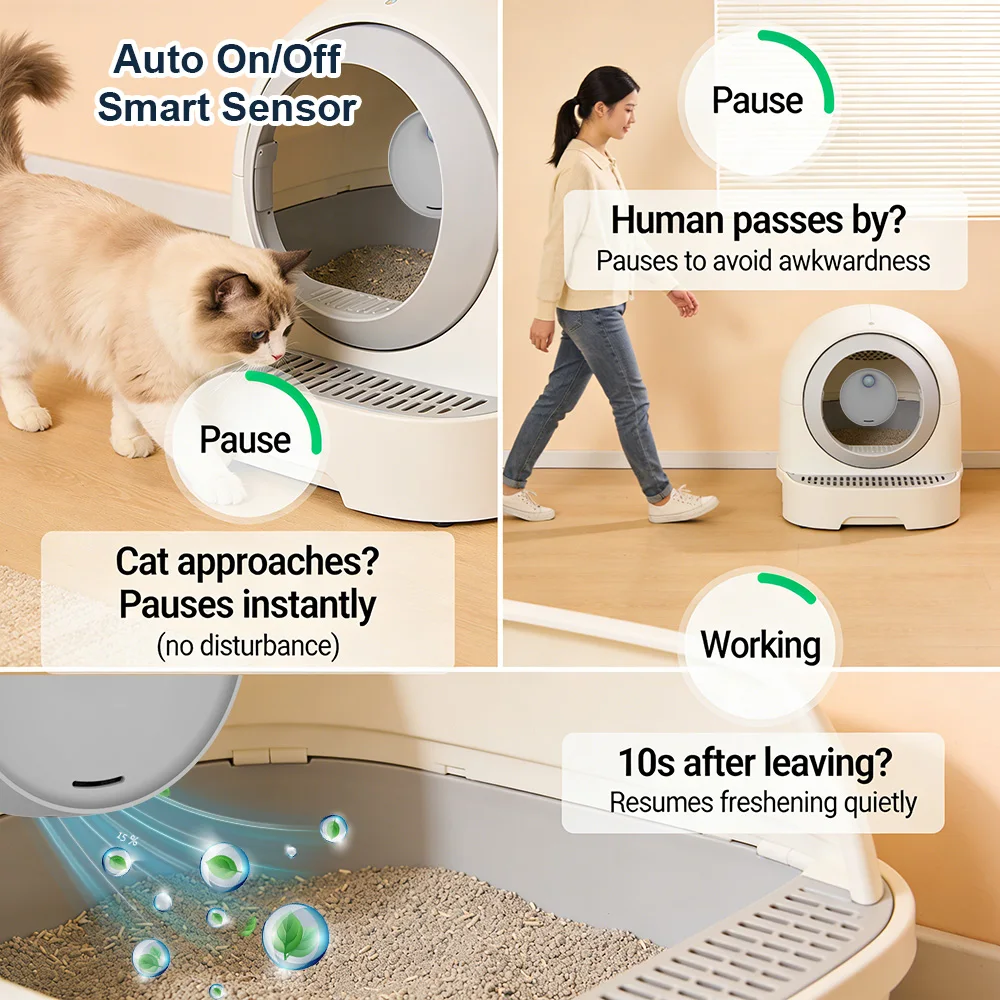 20dB Silent Smart Pet Odor Purifier Auto Sensor Cat Litter Box Deodorizer Odor Eliminator for Pet Toilet Shoe Cabinet Wardrobe view 6