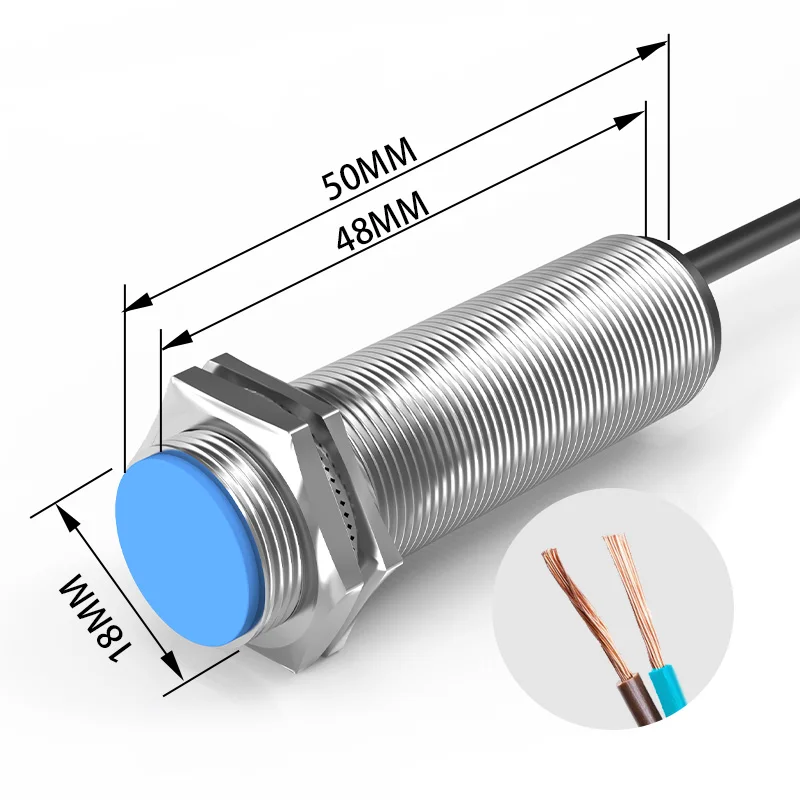 GTRIC Magnetic Reed Switch Proximity Sensor LG18A3 Premium M18 Cylinder Series 10-30 90-220V 10mm Sensing Distance NO NC