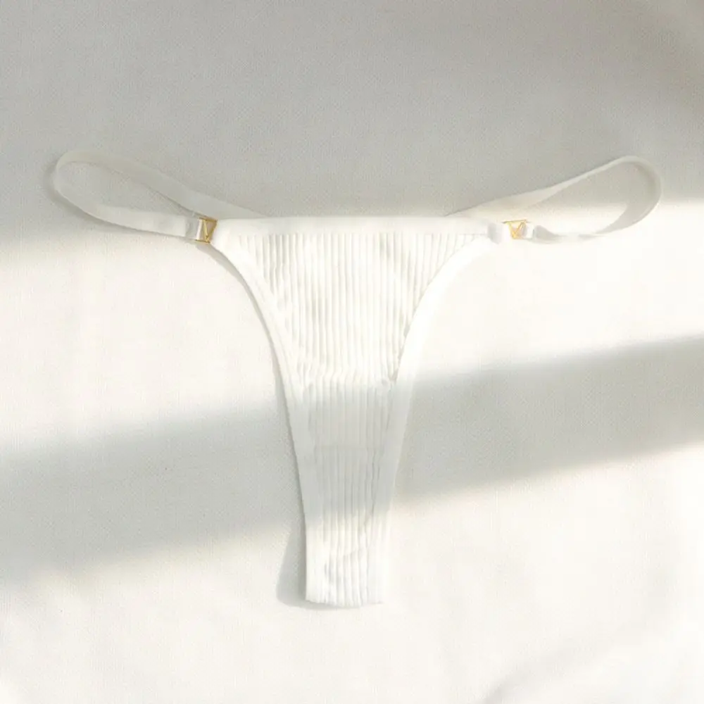 Red Pink Smooth Breathable Elastic Simple Seamless Low Waist Briefs Korean Style Thongs Nylon T-Pants Women Thread Panties