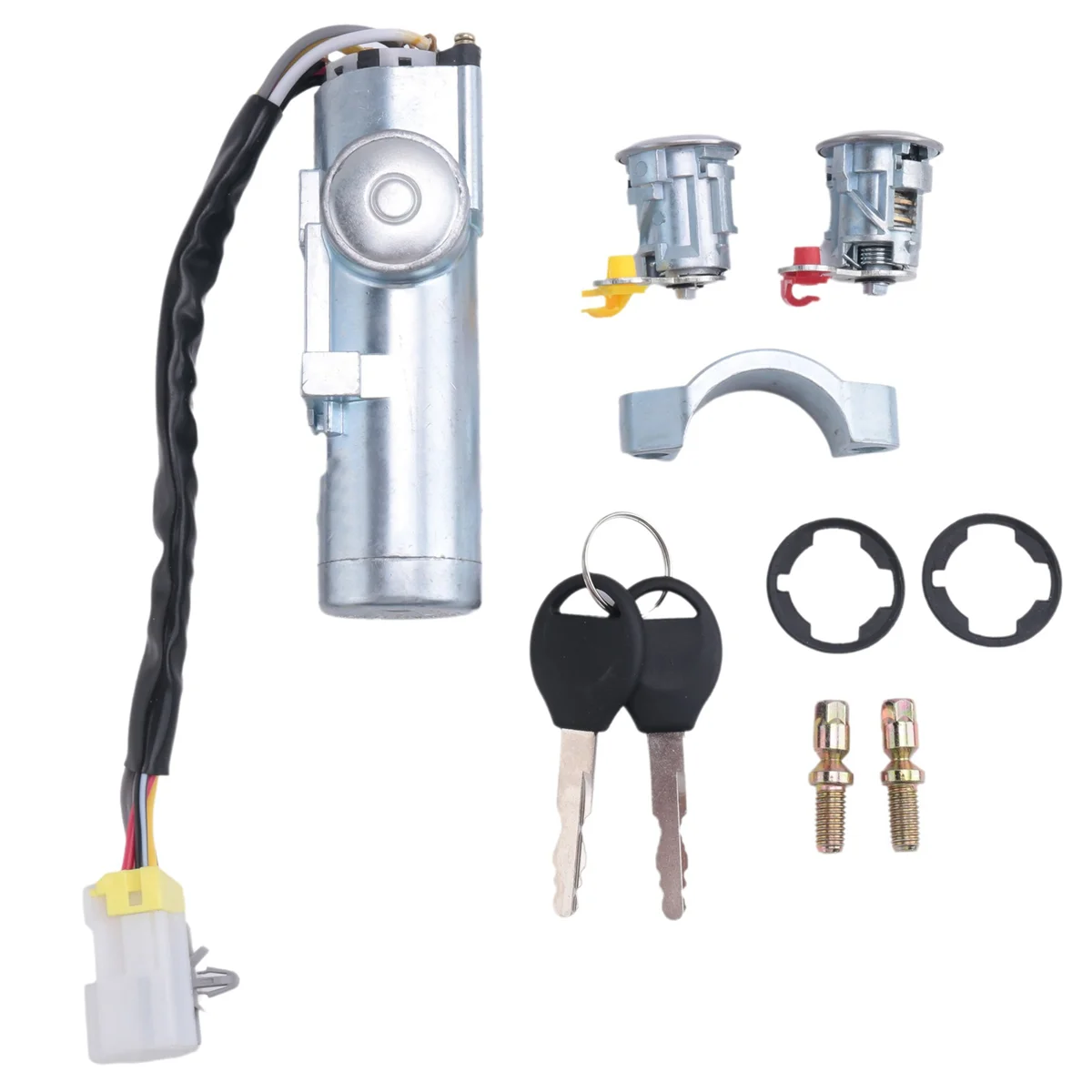 

Car Ignition Switch Left Right Door Lock Set with 2 Keys for Nissan Navara D22 1997 1998-2003 2004 2005 2006 K9810-2S806