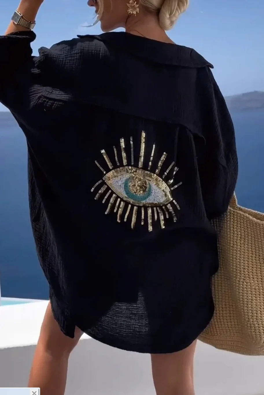 

Y2K Cotton Linen Shirt Women European American Spring Summer Collar Long Sleeved Casual 3D