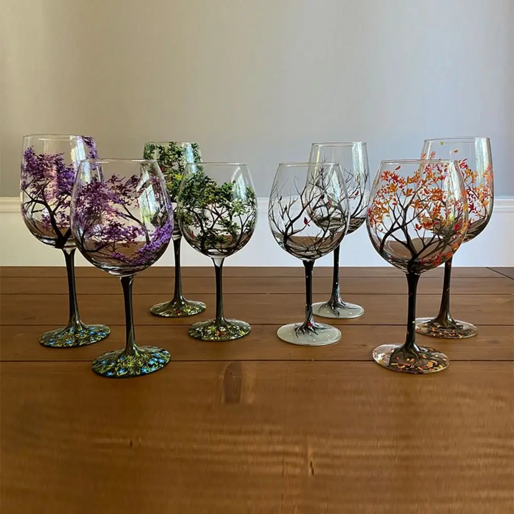 Four Seasons Tree Wine Glasses Seasons Glass Cup