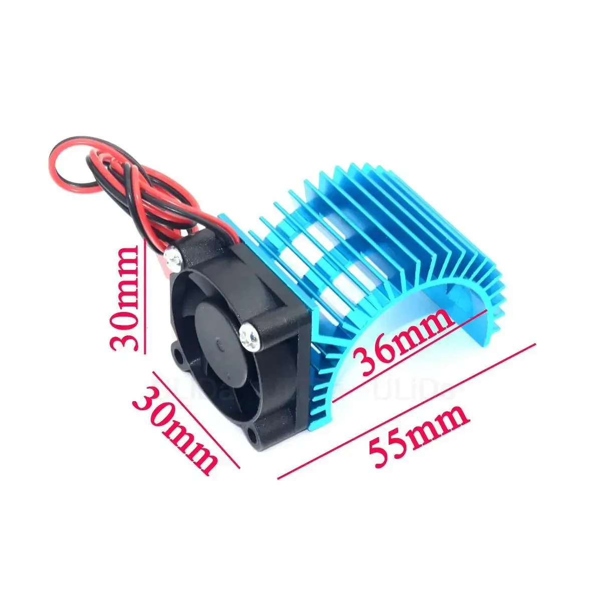 Cubierta del disipador de calor del motor + ventilador de refrigeración para WLtoys A959-B 144001 124019   HSP 1/8 1/10 RC Car 540 550 3650 Tamaño