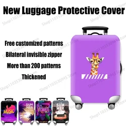 Thick Elastic World Map Luggage Protective Cover Zipper Suit For 18-32 inch Bag Suitcase Covers Trolley Cover Travel Accessories