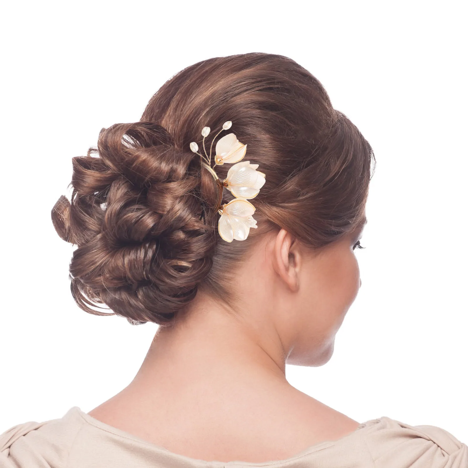 

Elegant Hairpin U-Shaped Metal Fork For Women Vintage Chinese Style Accessories Lightweight Secure Hold Hair