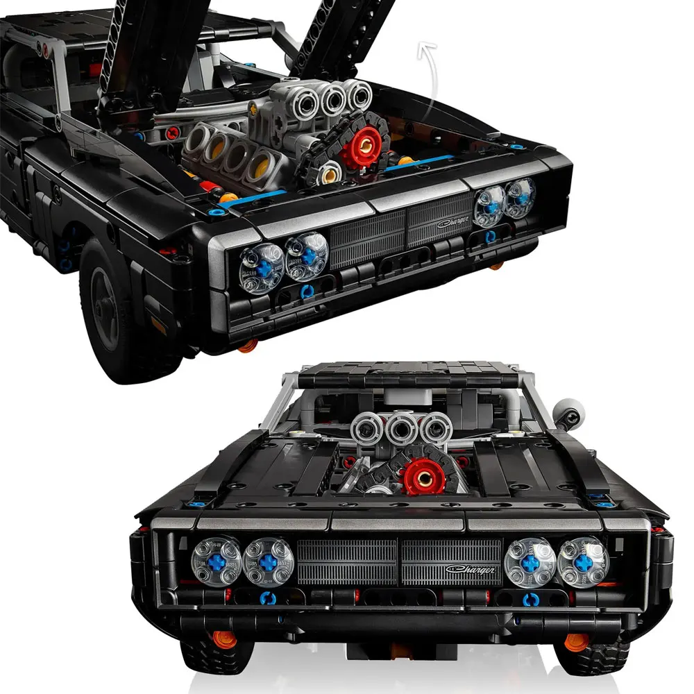 1516PCS Classic Muscle Car Building Blocks Technical Dom's Charger Race Car Brick Model Vehicle Assembly Toy Gift for Adults view 2