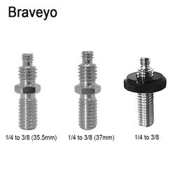 3/8 to 1/4 Conversion screw Two-ways Regulation Screw Nut Tripod Monopod Ballhead Handle Screw Mount Adapter For Dslr Camera