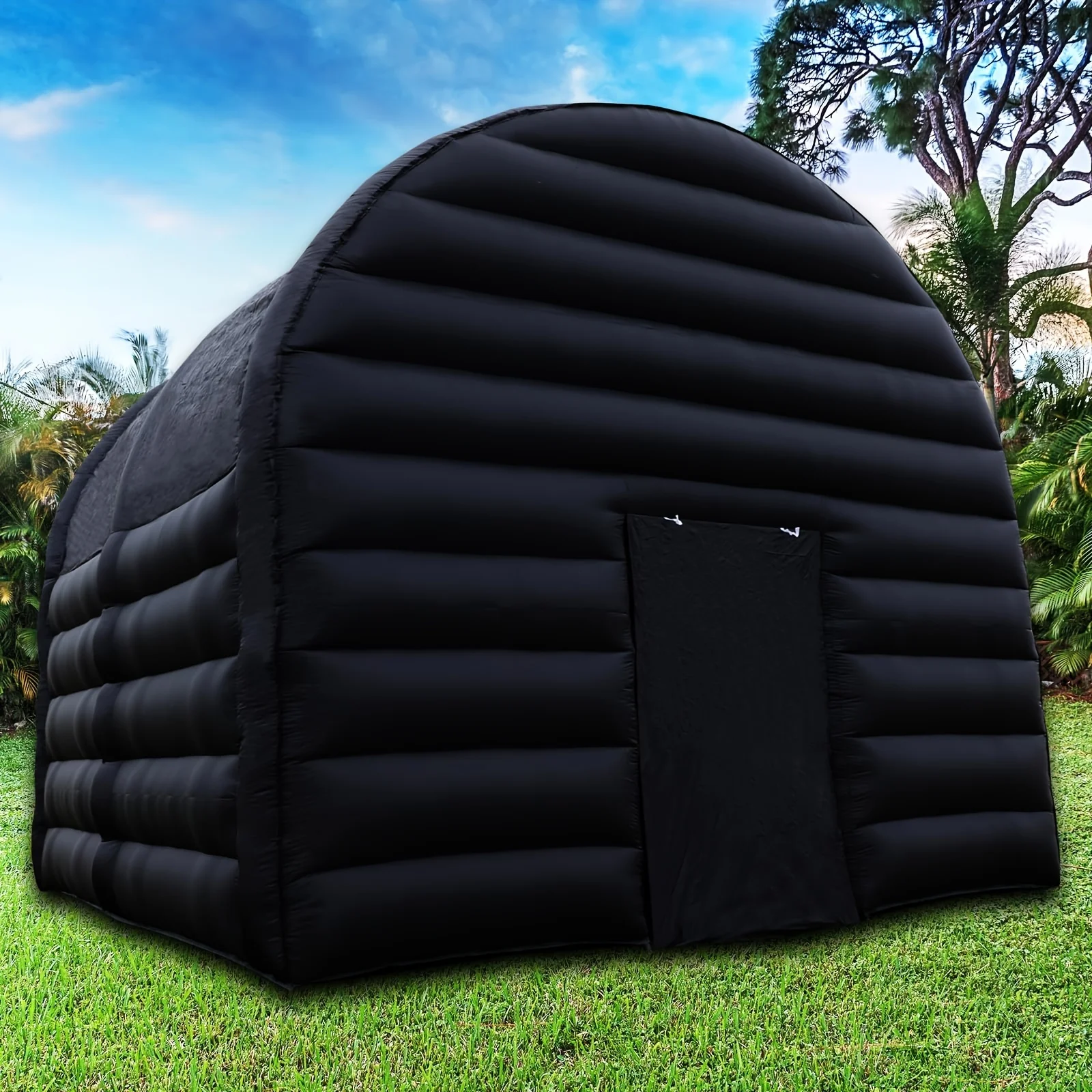 

Large Black Inflatable Tent(15x15x14ft) Includes Blower Square Gazebo Event Room Large Inflatable Party Tent for Backyard, Inflatable Night Club Outdoor EventsParties, Shows, Events, And Commercial Use