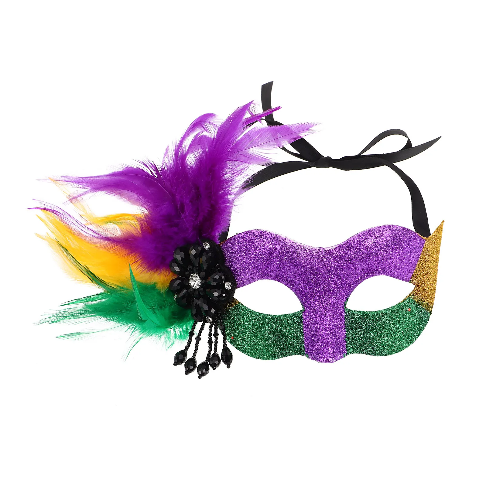 

Premium Carnival Mask Masquerade Ball Accessory Vibrant Mardi Gras Costume Piece Festive Party Wear for Adults