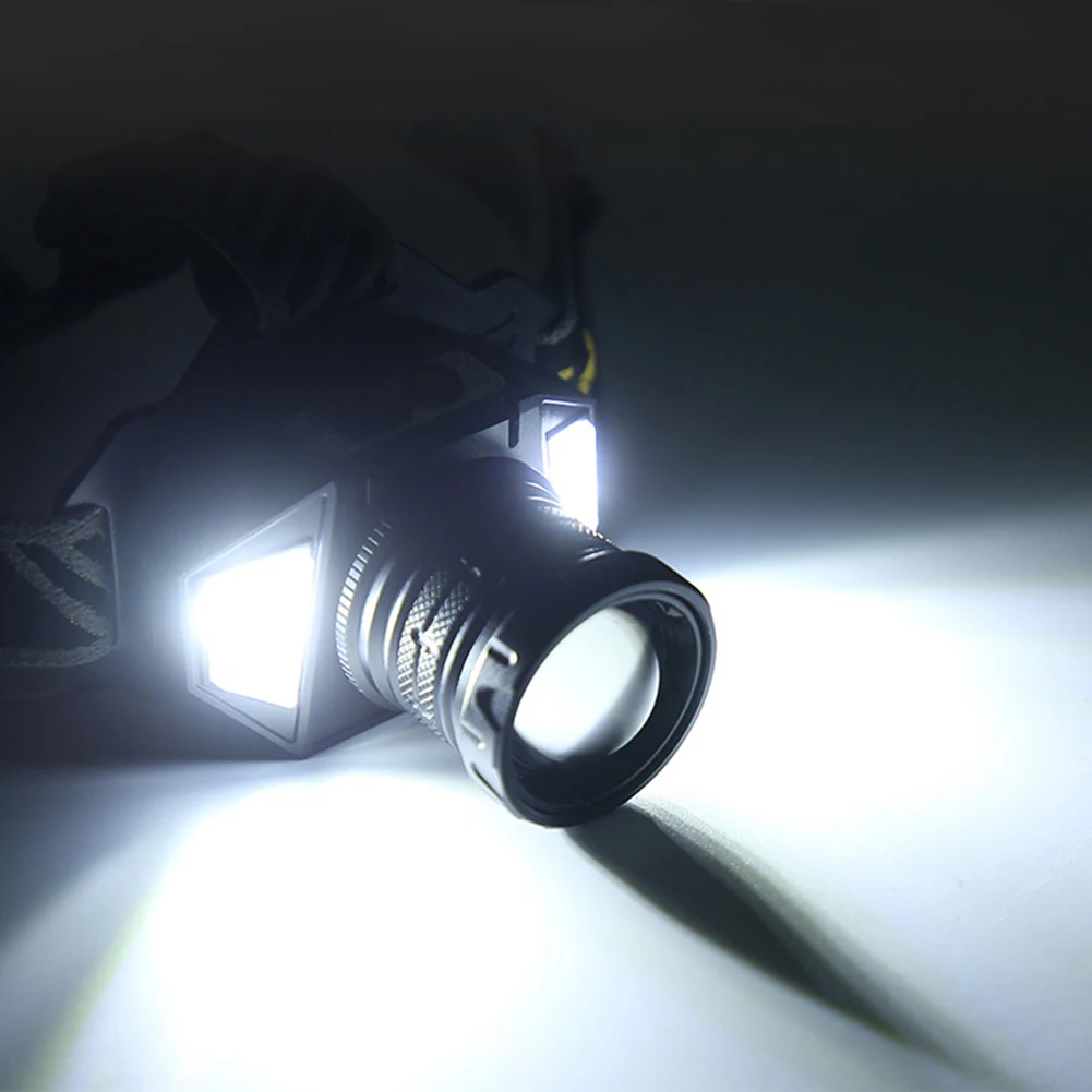 LED Induction Headlamp Motion Sensor Powerful Headlight Torch USB Rechargeable Power Display for Outdoor Camping Cycling Hiking