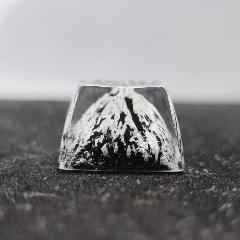 Snow Mountain Resin Keycap Mount Fuji Volcano Personality SA Profile Light Transmission Keycaps for Mechanical Keyboard Gift