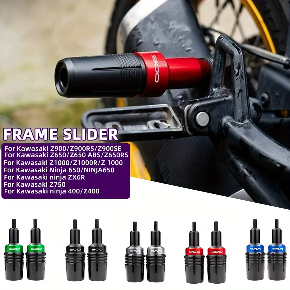 

For Kawasaki Z900 SE RS Z650 Z650 RS Ninja650 ZX6R NINJA400 Body Frame Aluminum Alloy Anti-fall Silicone Engine Protection Ball