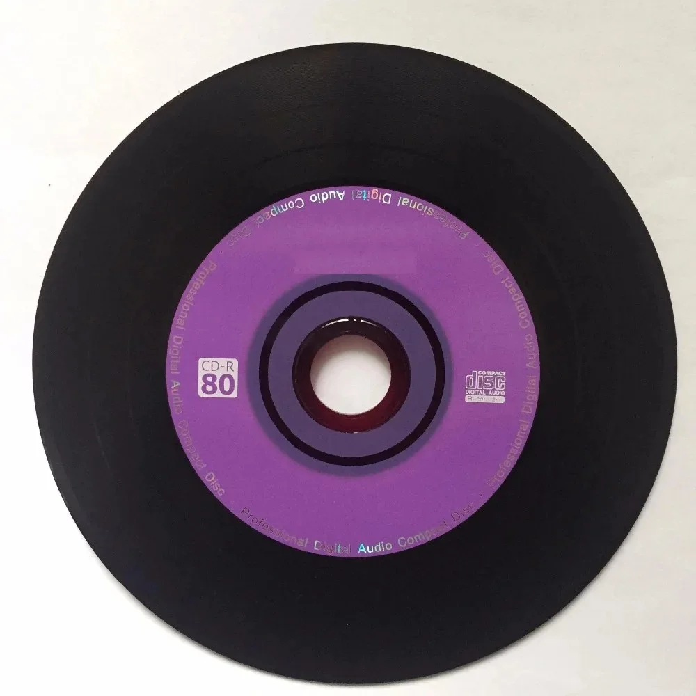 Wholesale 10 Discs Premium Professional Multicolor Grade A 700 MB 52x Blank Black Printed CD-R Disc