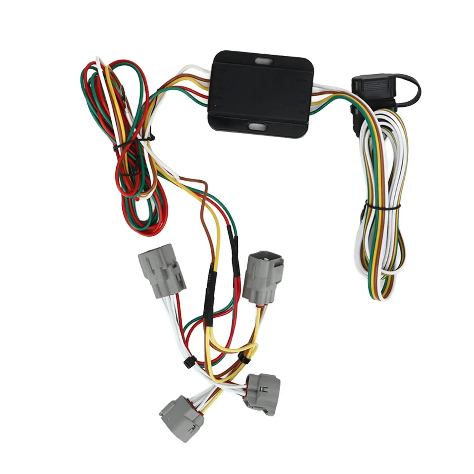 4-Way Flat for trailer Connector Socket Wiring Harness with Dust Cover for Towing - 55513