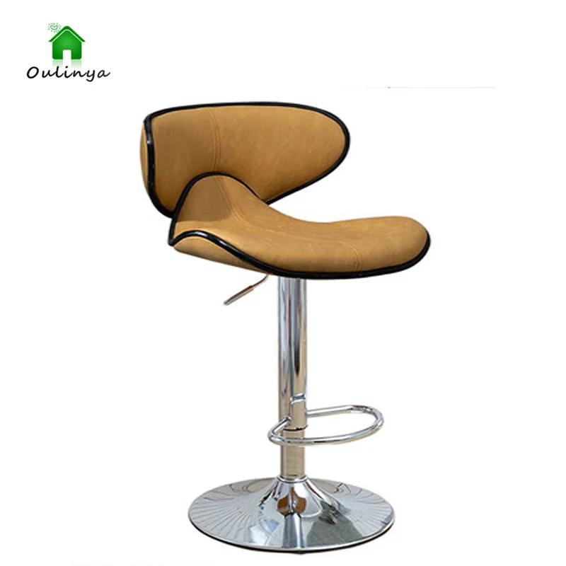 

Bar Chair Nordic Bar Chair Technology Fabric Bar Chair Rotary Lift Chair Backrest Cashier Front Desk Chair High Feet Bench