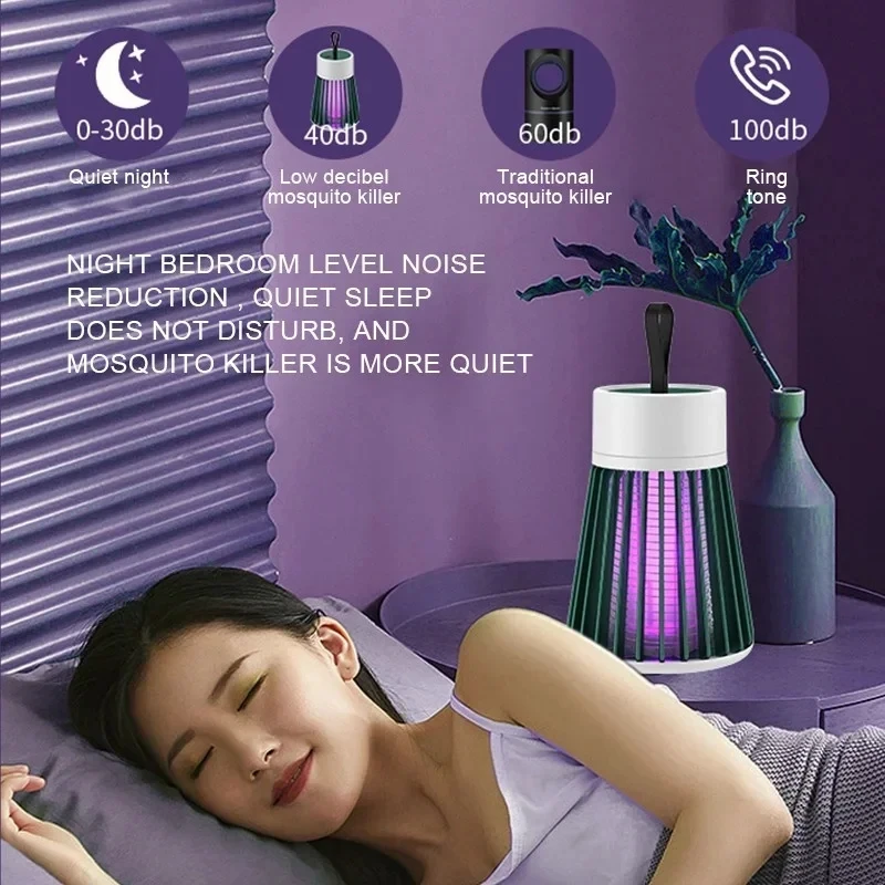 USB Rechargeable Portable Night Light Mosquito Killer Lamp Applicable To The Bedroom Living Room Outdoor Camping