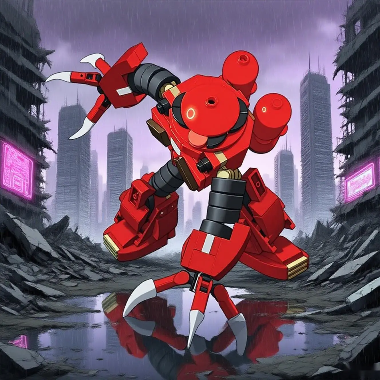 

Популярная аниме-серия MOC Z'Gok Battle Mecha, модель солдата, робот, набор строительных блоков, украшения для сборки «сделай сам», игрушка в подарок