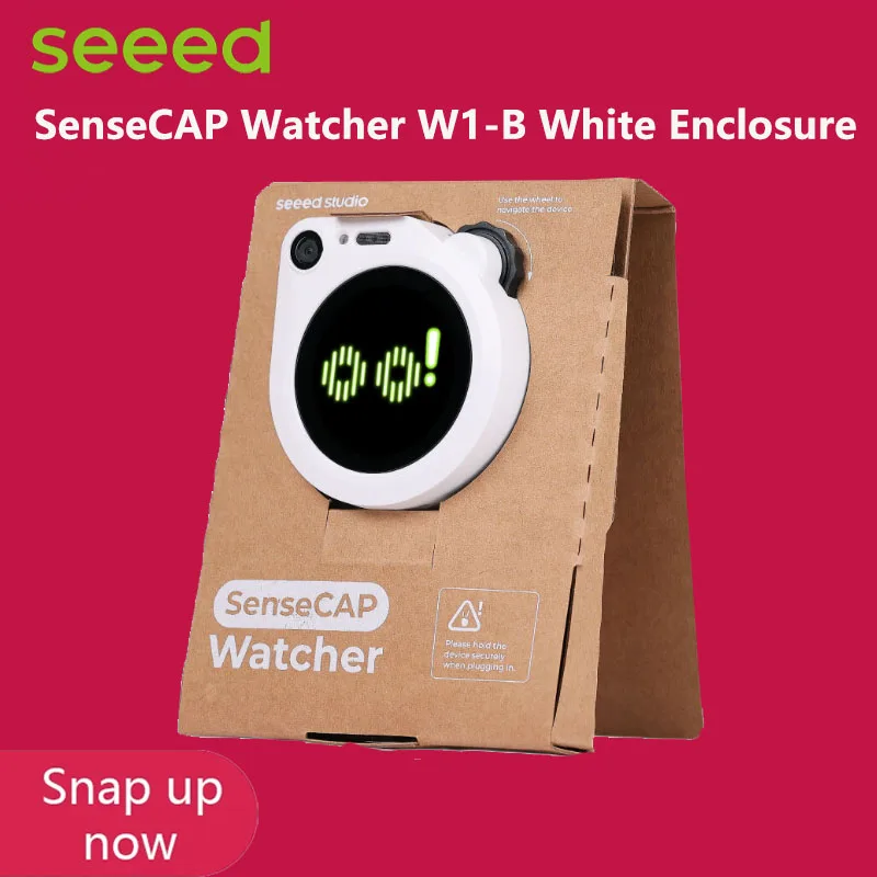 Seeed SenseCAP Watcher W1-B White Enclosure - The Physical AI Agent for Smarter Spaces