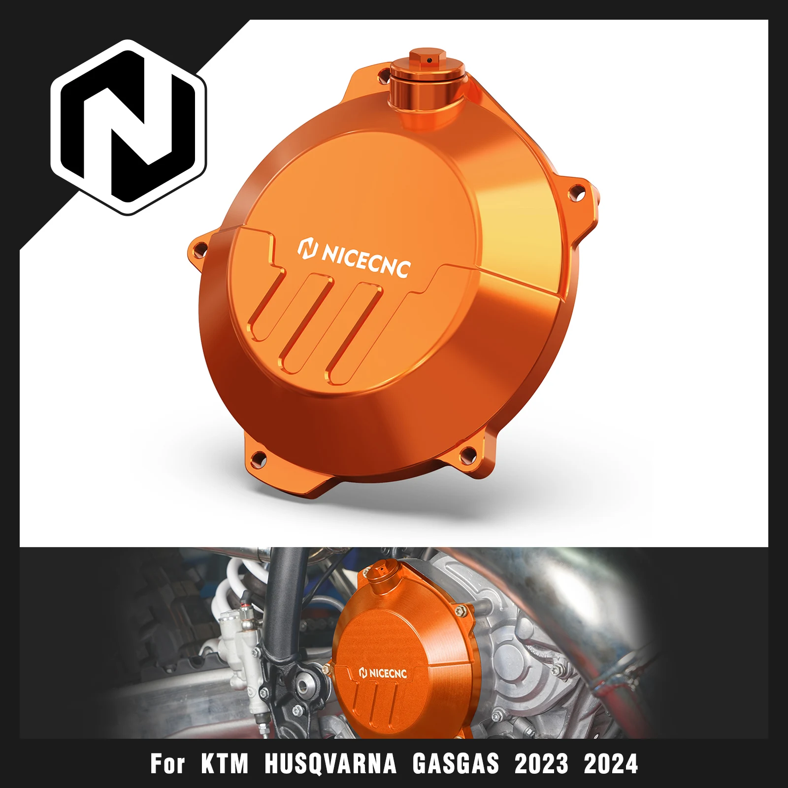 

NICECNC For Husqvarna TE 300 TE 250 2024 FC 250 FC FX 250 350 450 TX 300 FS 450 2023-2024 Motorcycle Reinforced Clutch Cover