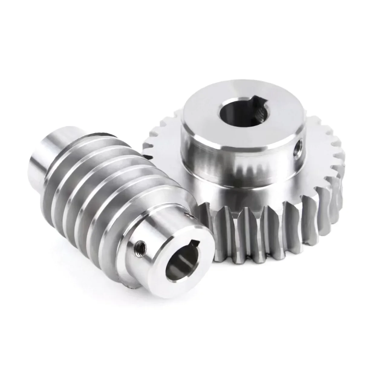 M2 1:20/25/30 High Torque Double Headed Worm Gear for Conveyor Line Elevator Automation Equipment Keyway 10-25mm Machine Tool