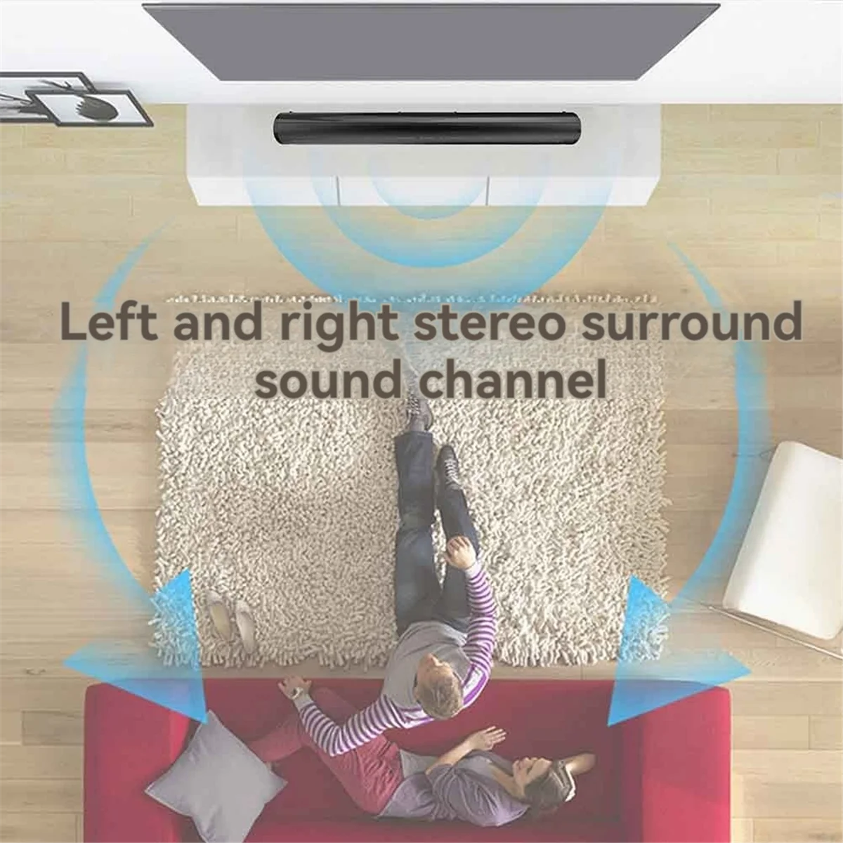 

Модернизированная беспроводная звуковая панель Bluetooth, мощный стереозвук объемного звучания,