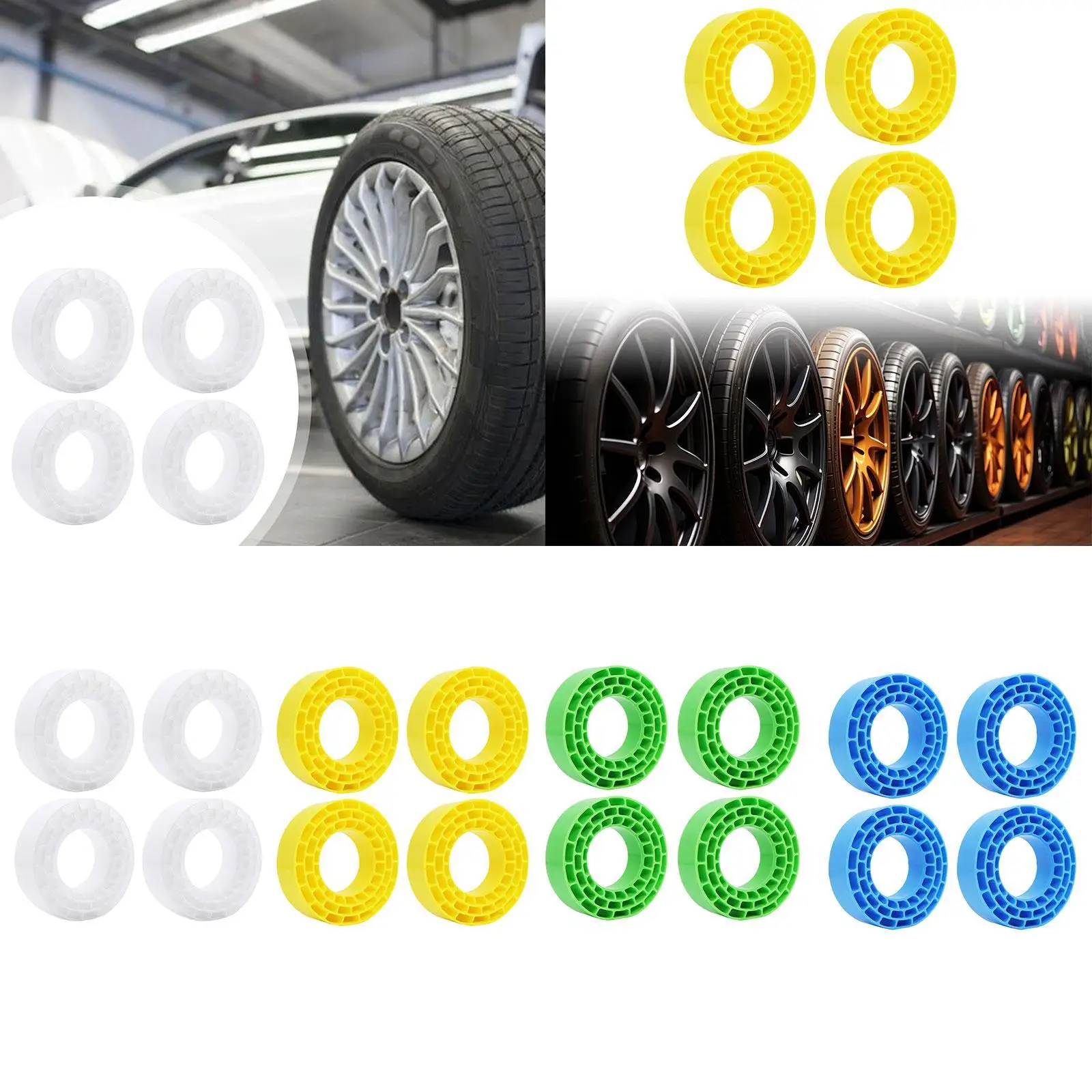 Waterproof Silicone Tire Inserts Shock Absorption Support for 1/10 RC Crawler Buggy Wheels Enhanced Stability Outdoor