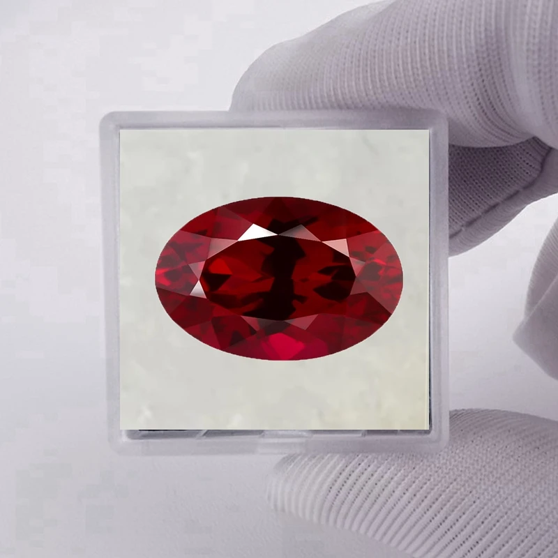 

Ruby 20×30mm 55.0ct Oval Faceted Cut Mohs Hardness Gems For Stone Collection/Jewelry Making Pendant Ring Box Pack