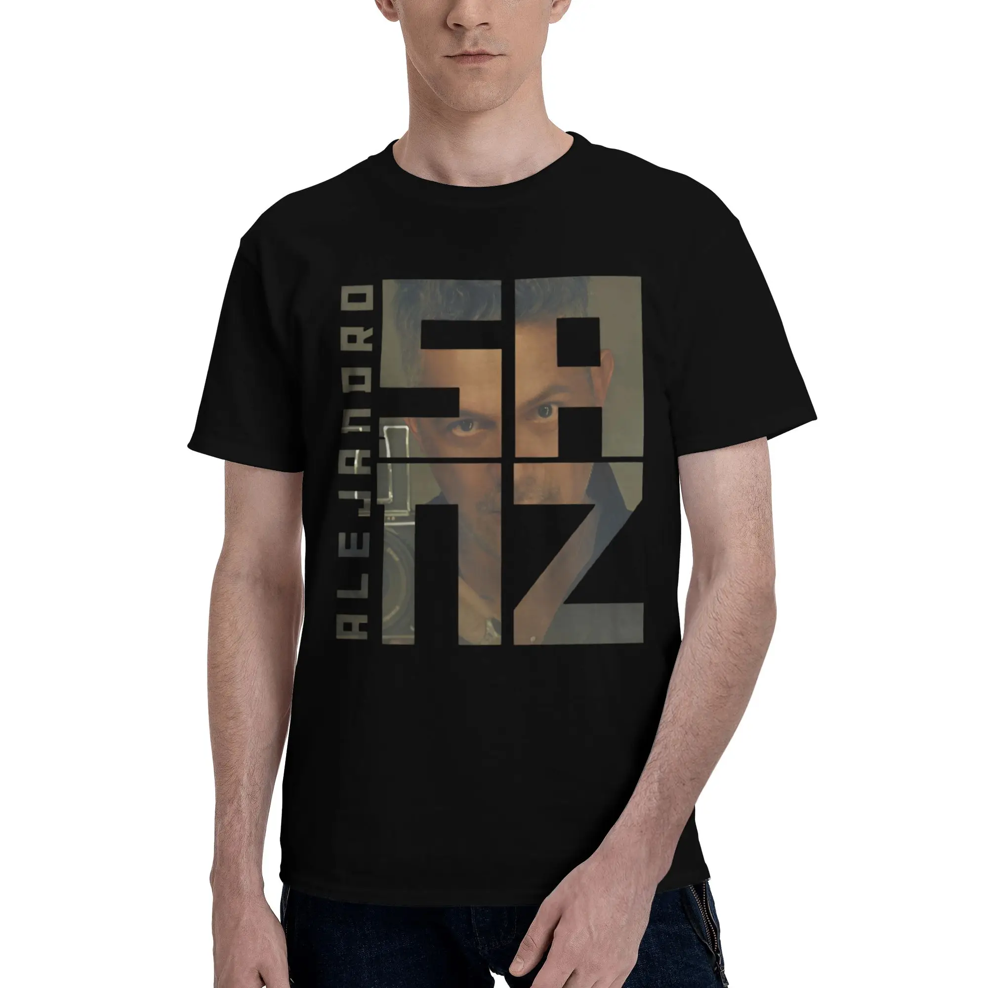 Alejandro Sanz 2026 Concert Graphic Print T Shirt Men Women  Cotton  Tee Shirt Clothing
