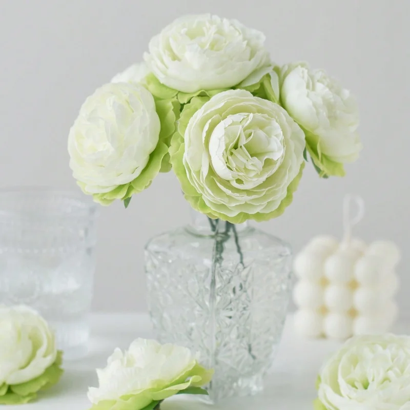 5/10 Stücke Pfingstrose Künstliche Blumen Bouquet 20 CM Gefälschte Blumen für Home Room Decor Garten Hochzeit Dekoration DIY Vase Pflanze Ornament – Detail 11