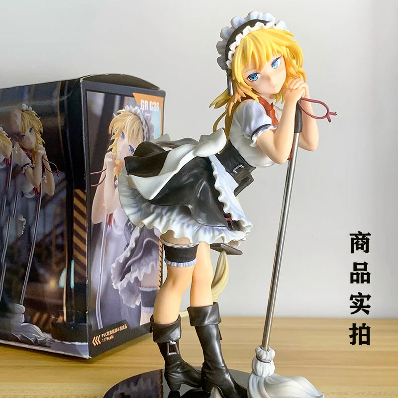 

22 см аниме для девочек Frontline G36, фигурка горничной, наряд, милая стоячая поза, модель игрушки, коллекция подарков, украшения, ПВХ