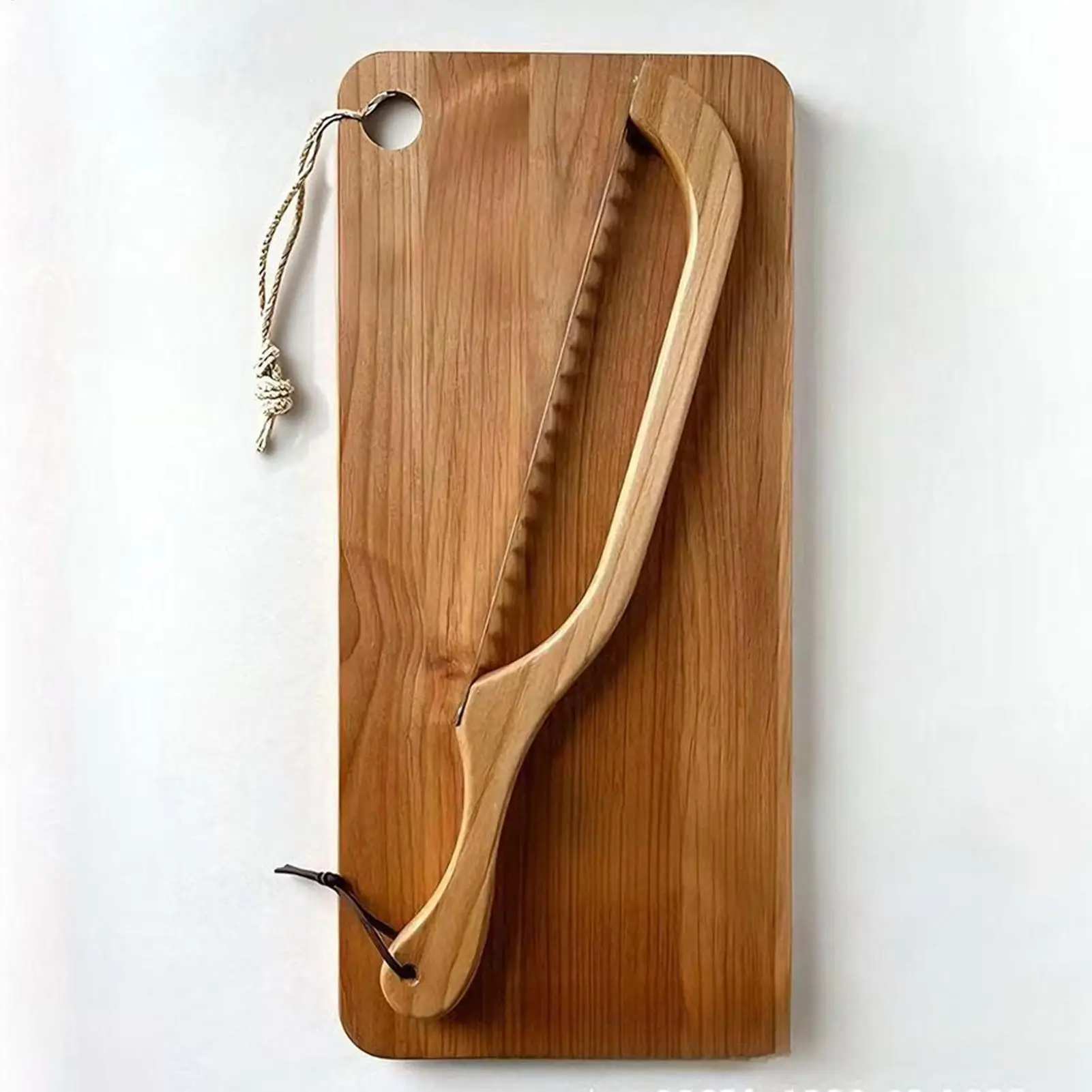 

Serrated Bread Knife Wood Bread Saw Toothed Knife Set Butter Knife Double-sided Usable Cutting Board Portable Bread Cutting Tool