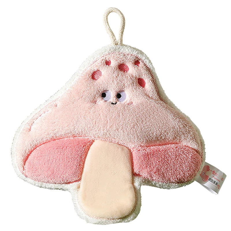 For Wiping Hands Thickening Absorbent With Hanging Loop Hand Towel Cartoon Wipe Handkerchief Rag Vegetable Shape Towels
