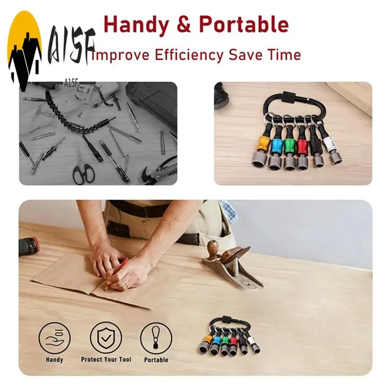 

A15F-14Pcs Power Nuts Driver Drill Bit Tools Set Metric Socket Wrench Screw 1/4 Inch Driver Hex Keys, And 6Pcs 1/4 Inch Hex