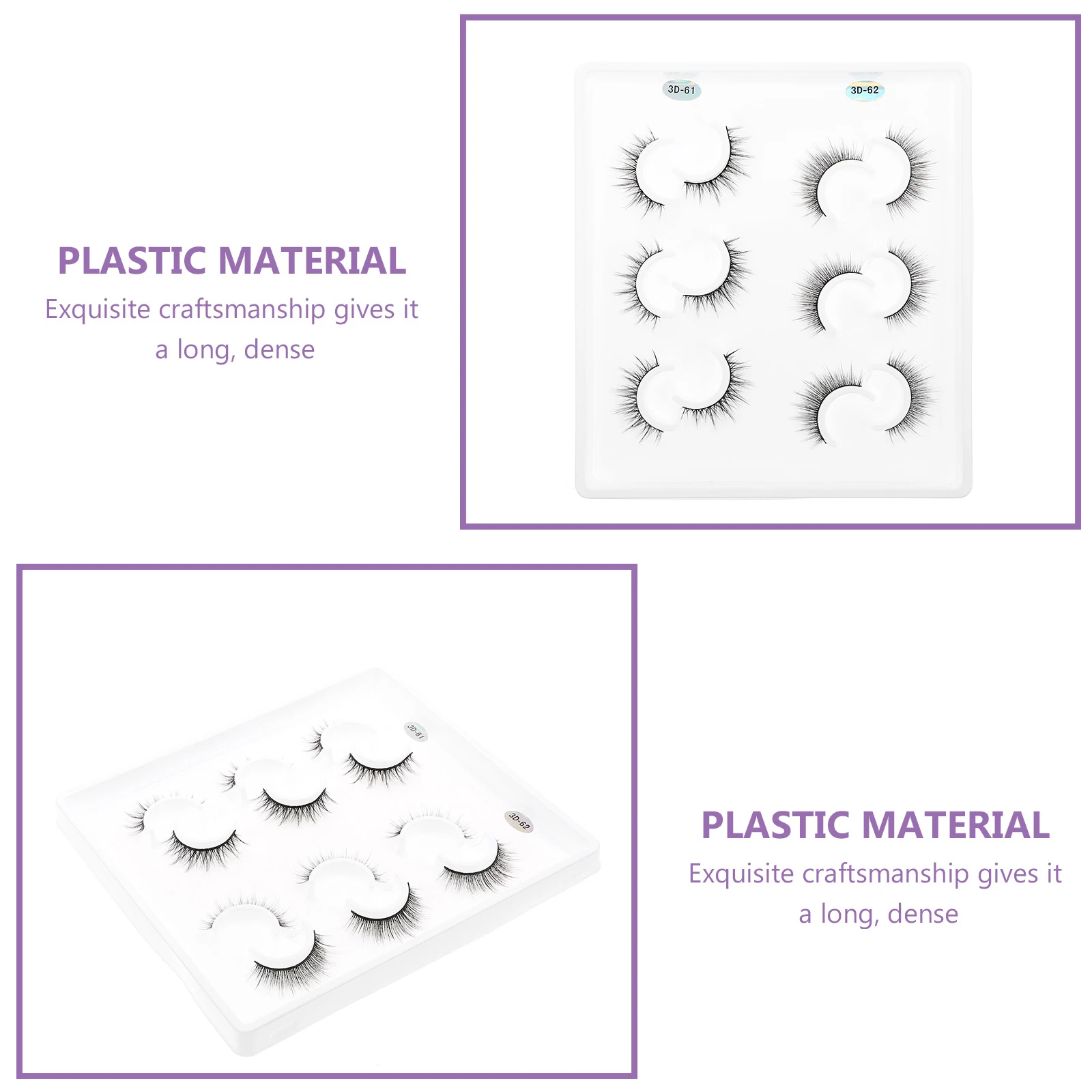

6 Pairs False Eyelashes Natural Realistic 3D Effect Comfortable High quality Material Daily Use Beautiful lashes Girl Makeup