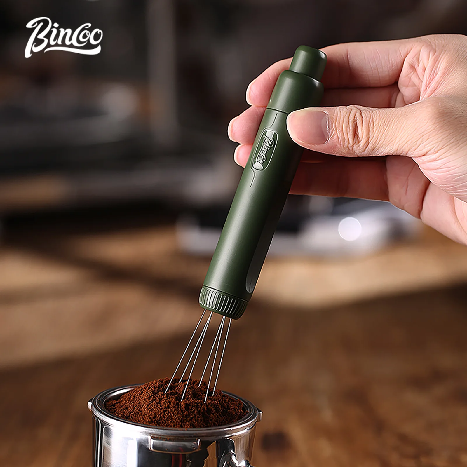 Bincoo Professional Espresso Distribution Needle Magnetic Telescopic Stainless Steel Clump Breaker Perfect for Stirring view 3