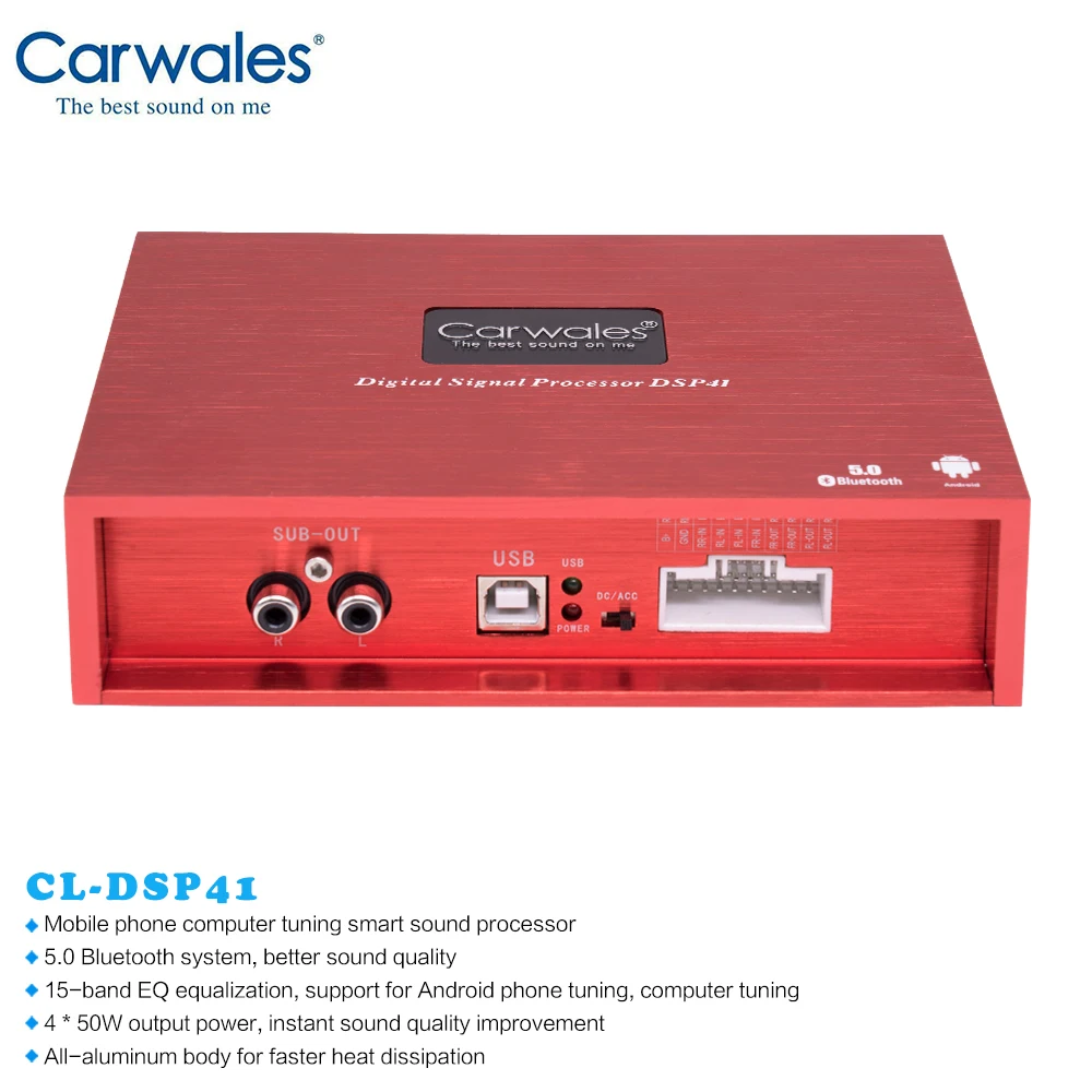 Car Dsp 15band Eq Equalizer Intelligent Audio Sound Processor System 4x50w Power Amplifier Car Audio Processing With Bluetooth 5