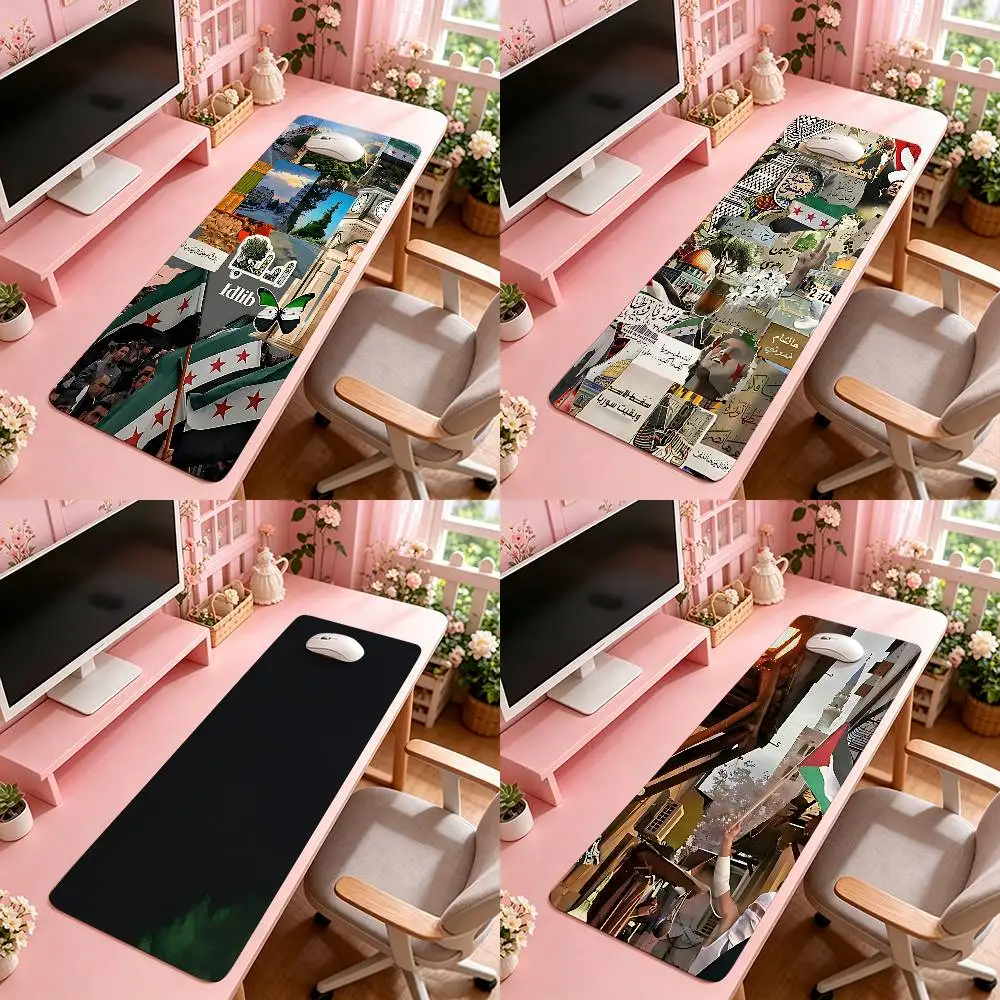 S-Syrian-R-Revolution FlagS Kawaii Mouse Pad Large Rubber Keyboard Mouse Carpet Anti-slip Gamer Mouse Pad Laptop HD PC Mousepad