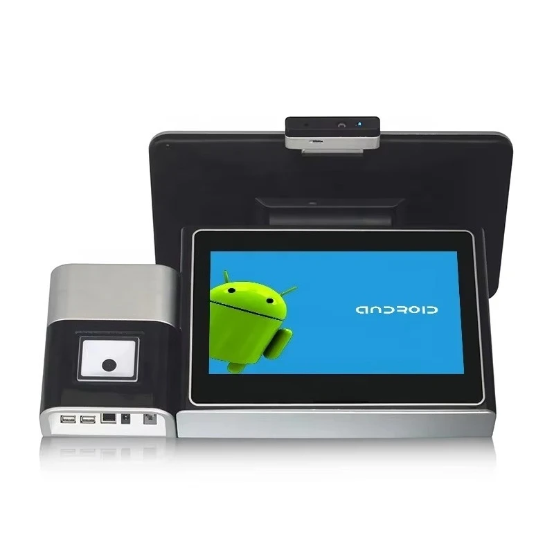 Double Screen Touch Screen Handheld POS System with WIFI NFC Bluetooth USB Cash Register