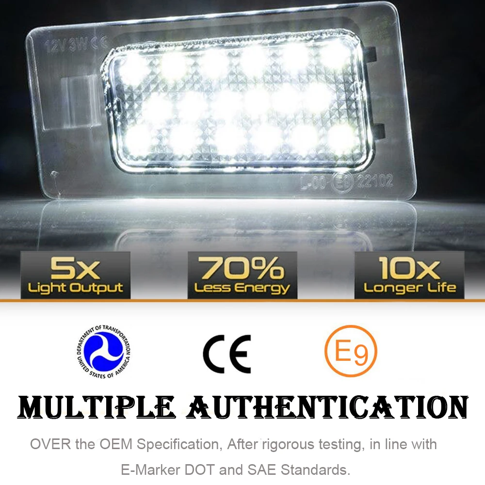 2x Car Tail Gate LED License Plate Lights Canbus No Error For Kia Ceed 3 Wagon Cerato MK3 Forte MK2 K3 Seltos Hyundai Elantra MD