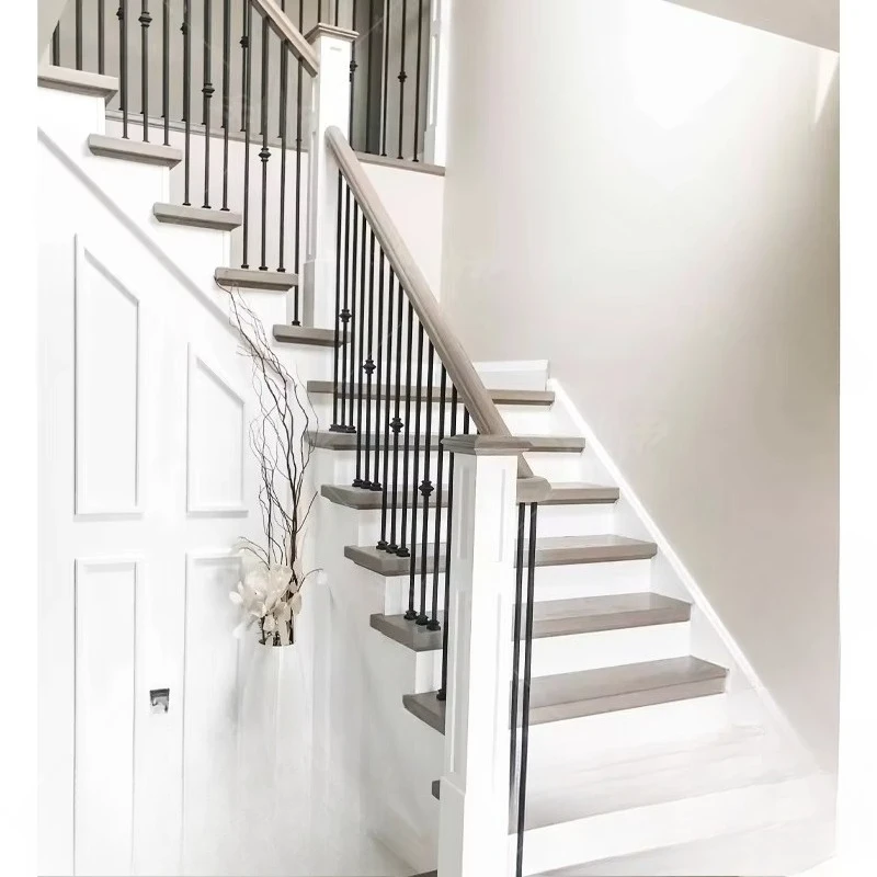 Wrought iron handrail for stairs, stainless steel handrail design, detachable stair handrail