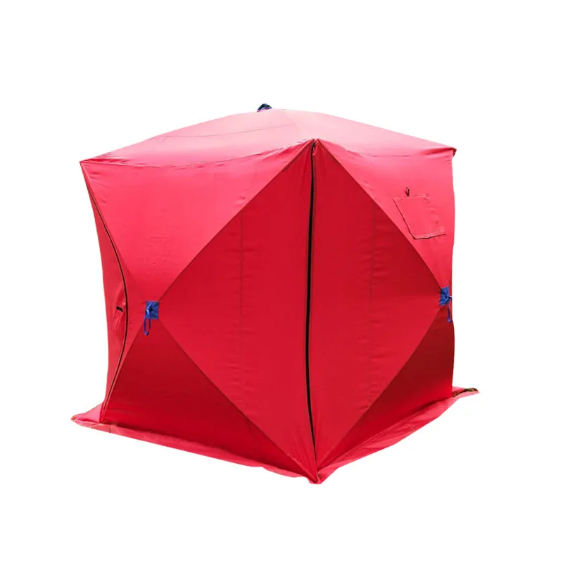 

Outdoor camping single-layer tent camping foldable quick-opening mobile fishing four-corner square tent